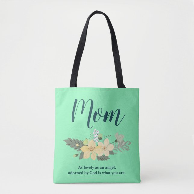 Tote Bag Love Maman floral (Devant)
