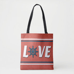 Tote Bag Love nautique design