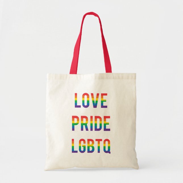 Tote Bag Love Pride LGBTQ (Devant)