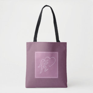 TOTE BAG LOVE (RASPBERRY)