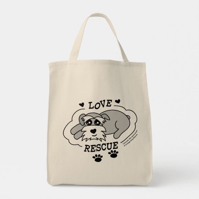 Tote Bag Love Rescue - Grocery (Dos)