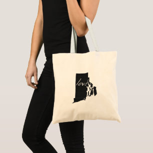Tote Bag Love Rhode Island en forme de tableau noir