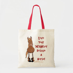 Tote Bag Love Your NEIGHbor Horse Secourt