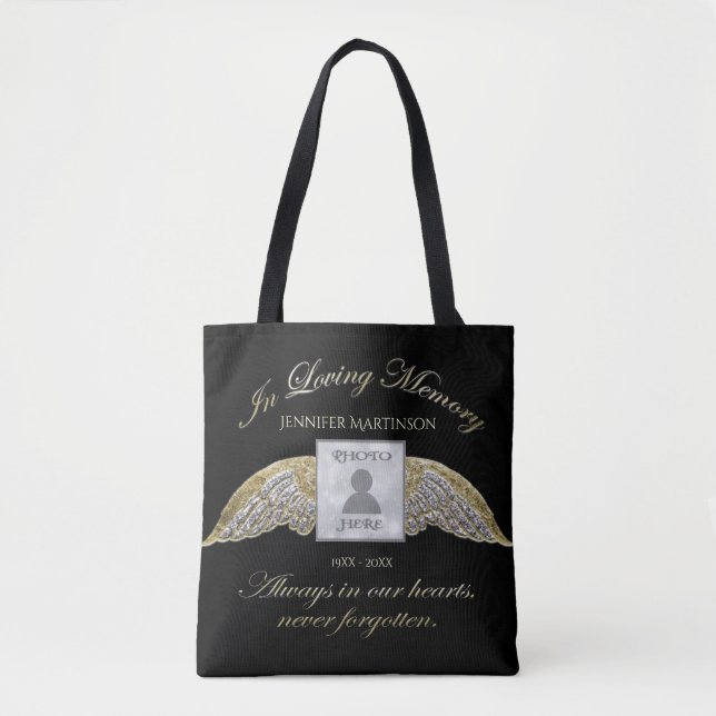 Tote Bag Loving Memory Photo Memorial (Devant)