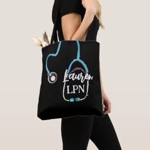 Tote Bag LPN Infirmière pratique RN Cadeau Stethoscope Mono