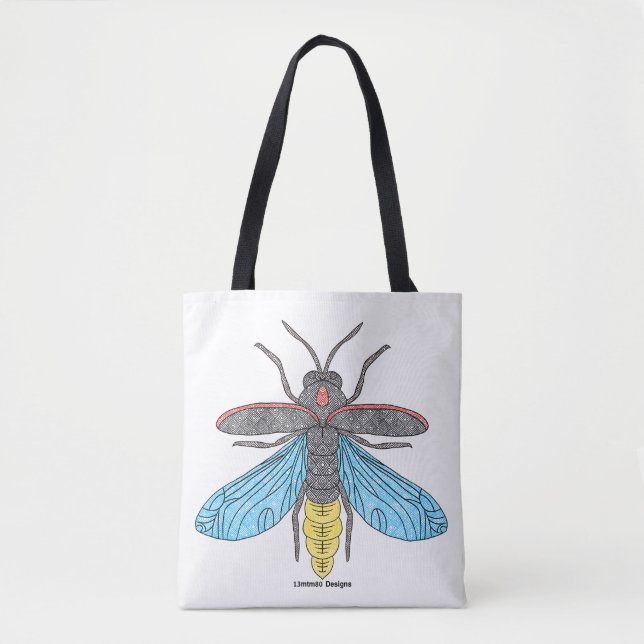 Tote Bag Luciole (blanc unique) - Fourre-tout (Devant)