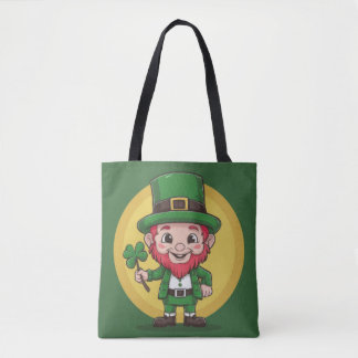 Tote Bag Lucky Leprechaun and Clover