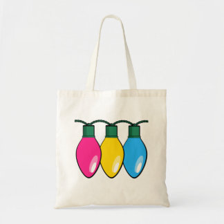 Tote Bag Lumières de Noël Pansexual de fierté