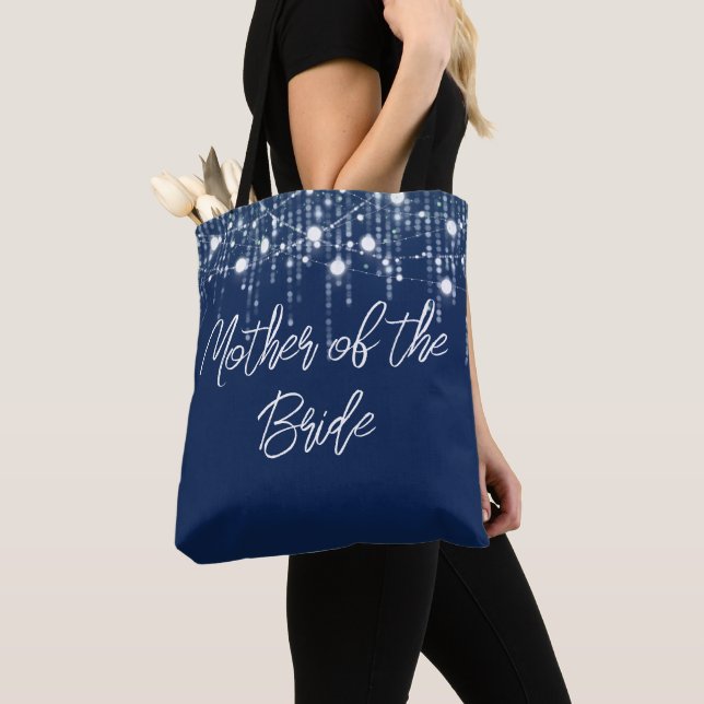 Tote Bag Lumières de pendaison noir et blanc Mère de la mar (De près)