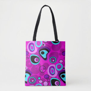Tote Bag Lumineuse, abstraite, Magenta