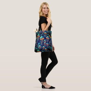 Tote Bag Luminez avec les MuShrooms rétro Fourre-tout