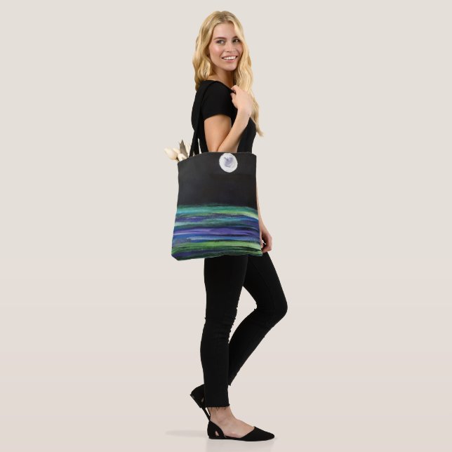 Tote Bag Lune au-dessus de l'eau - illustration (Sur le modèle)