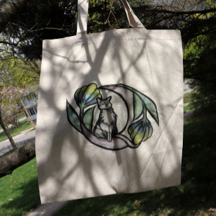 Tote Bag Lune Chat Fleur Luna Chats Floral LuneChat