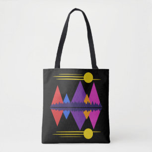 Tote Bag Lune Sur Les Montagnes #5