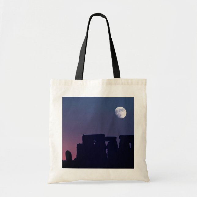 Tote Bag Lune sur Stonehenge | Wiltshire, Angleterre (Devant)