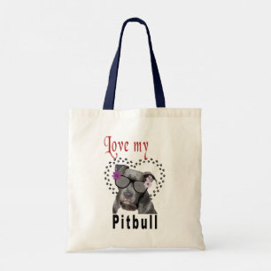 Tote Bag Lunettes de soleil Pitbull mignonnes