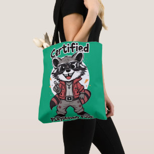 Tote Bag Lunettes de soleil Raccoon Punk de terrain de jeu