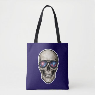 Tote Bag Lunettes étoilées crâne