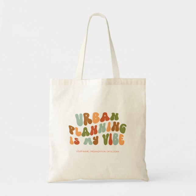 Tote Bag L'urbanisme rétro super est My Vibe, Planner (Devant)