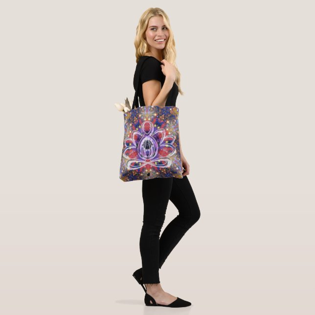 Tote Bag Lustré Zen Lotus (Sur le modèle)