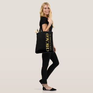 Tote Bag Lux Gold Chicago Latitude & Longitude