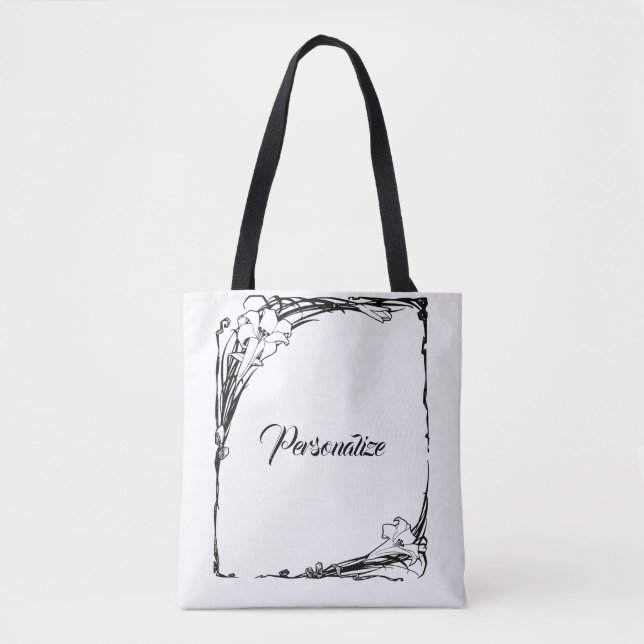 Tote Bag Lys Art nouveau (Devant)
