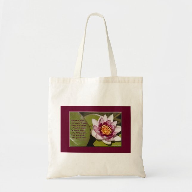 Tote Bag Lys d'eau rose (Devant)