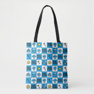 Tote Bag M. Bump Mosaïque En Motif Bleu