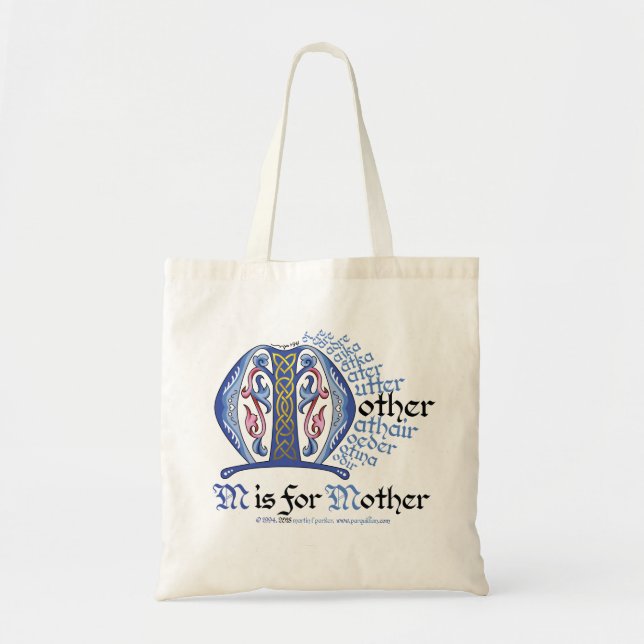 Tote Bag M est pour Mère Fourre-tout (Devant)