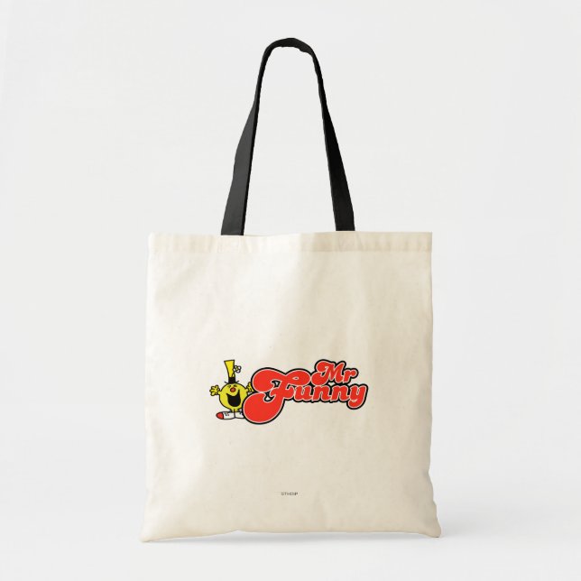 Tote Bag M. Funny | Lettres rouges (Devant)