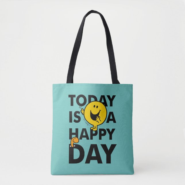 Tote Bag M. Happy | Aujourd'hui est un jour heureux (Devant)