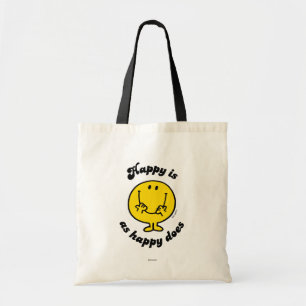 Tote Bag M. Happy   Heureux Est Aussi Heureux Que Joyeux Fa