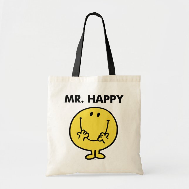 Tote Bag M. Happy | Visage souriant géant (Devant)