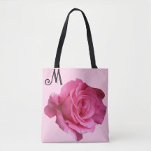 M monogramme transportable joli rose rose floral
