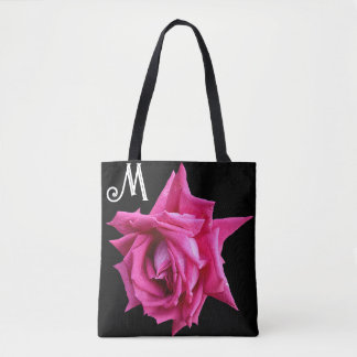 Tote Bag M nom Cutomizable joli rose rose tendance floral