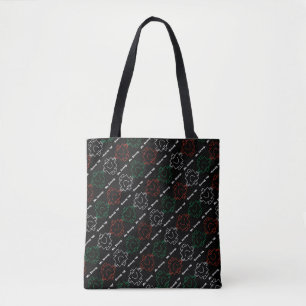 Tote Bag M. Strong   Motif rouge, blanc et vert