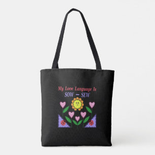 Tote Bag Ma Langue D'Amour Est Douce - Coudre