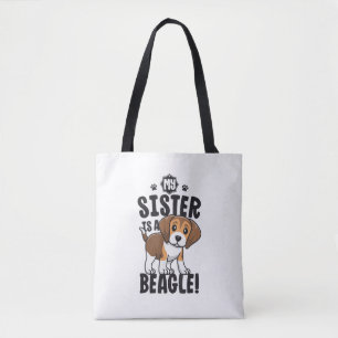 Tote Bag Ma Soeur Est Une Chemise Beagle Enfants Beagle Che