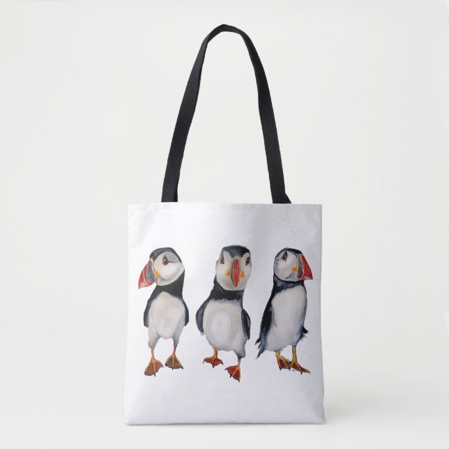 Tote Bag macareux en septembre (Devant)
