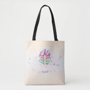 Tote Bag Macarons cool à aquarelle tendance