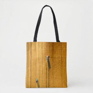 Tote Bag Machine de moissonneuse travaillant sur le terrain