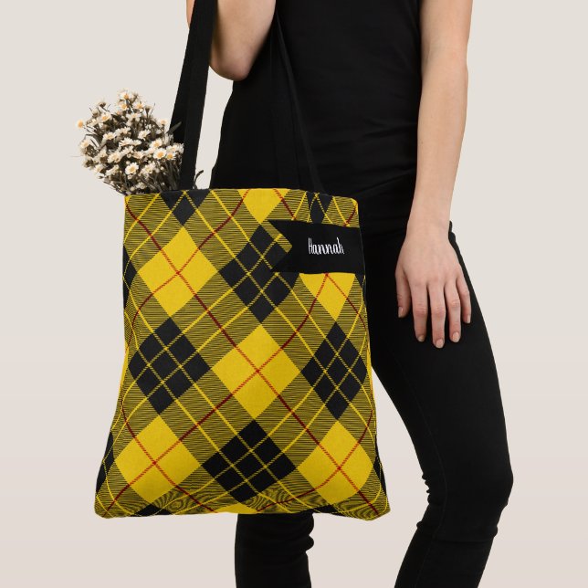 Tote Bag MacLeod Scottish Clan Tartan Plaid Motif (De près)