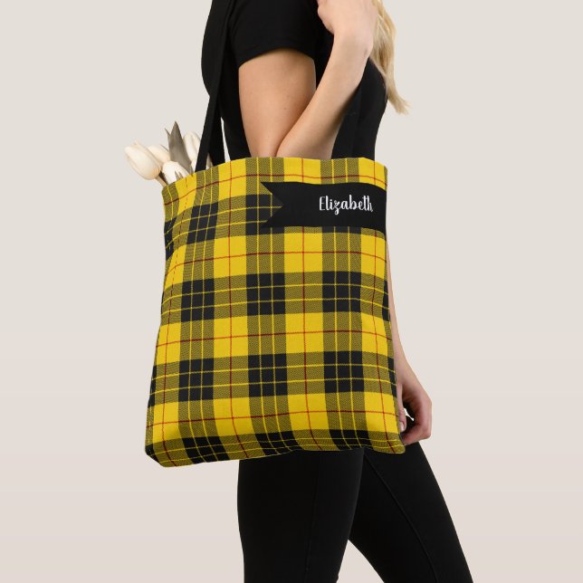 Tote Bag MacLeod Scottish Clan Tartan Plaid Motif (De près)
