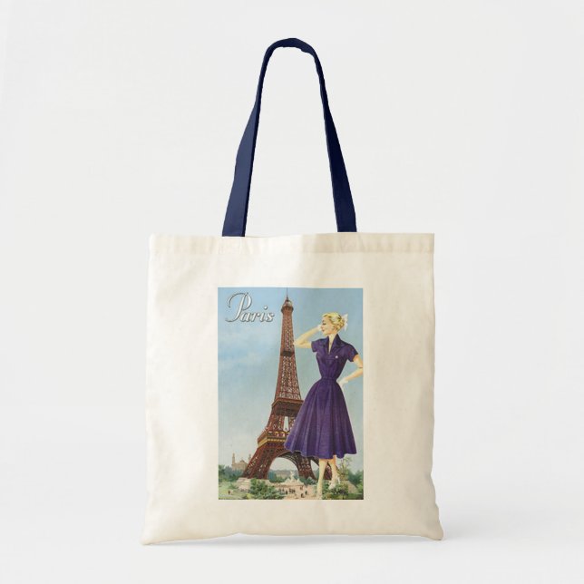 Tote Bag Madame à Tour Eiffel (Devant)