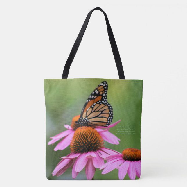 Tote Bag Madame américaine Butterfly d'echinacée géante (Devant)
