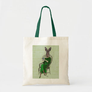 Tote Bag Madame Bella Rabbit Taking Tea 3