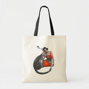 Tote Bag Madame et léopard