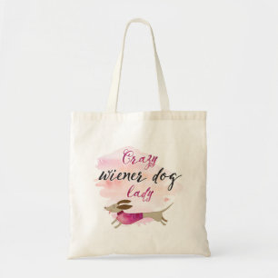 Tote Bag Madame folle de chien de saucisse