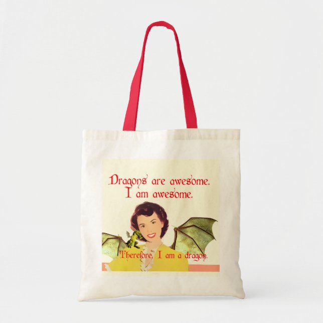 Tote Bag Madame Fourre-tout de dragon (Devant)