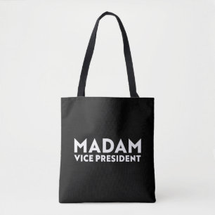Tote Bag Madame la Vice-Présidente, typographie moderne noi